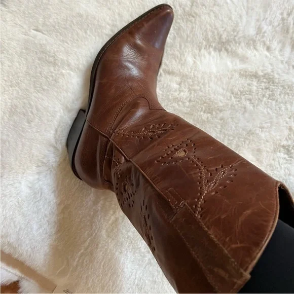 Naturalizer Phoenix Leather Western Cowboy/Cowgirl Boho Boots, 9 - Picture 12 of 13